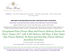 Tablet Screenshot of flowerstoparis.com